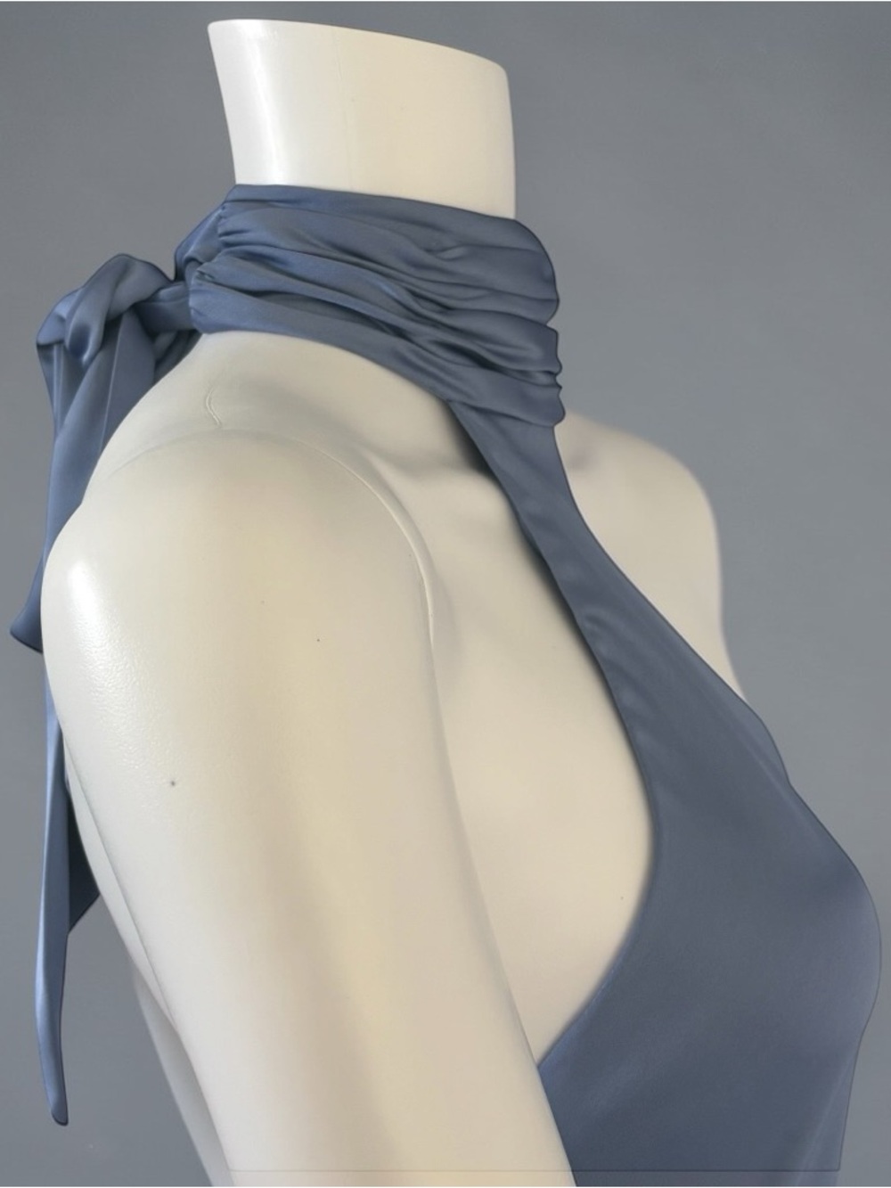 Ramy Brook Tatiana Gown | Steel Blue | Size 0 | NWT - Picture 4 of 7